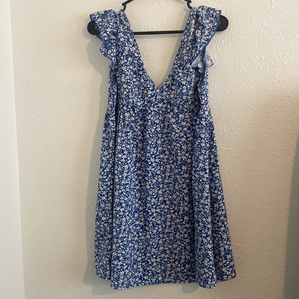 Blue & White Floral Dress